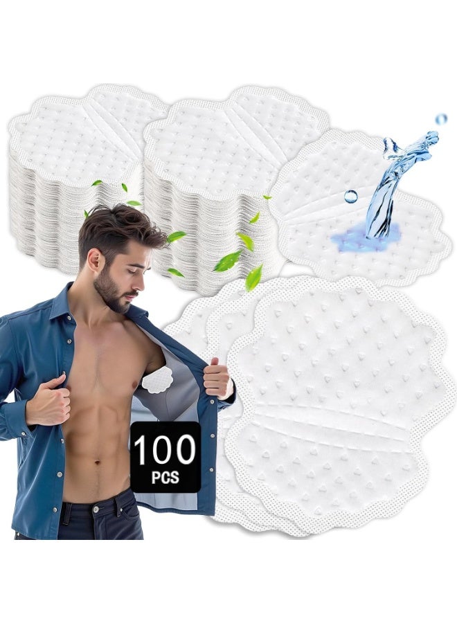 VIUAUAX Armpit Sweat Pads, 100 Pcs Wider and larger Underarm Sweat Pads for Men Hyperhidrosis, Disposable Sweat Pads for Under Arms, Sweat Free Armpit Protection for Outdoor Work Meeting - Image 1